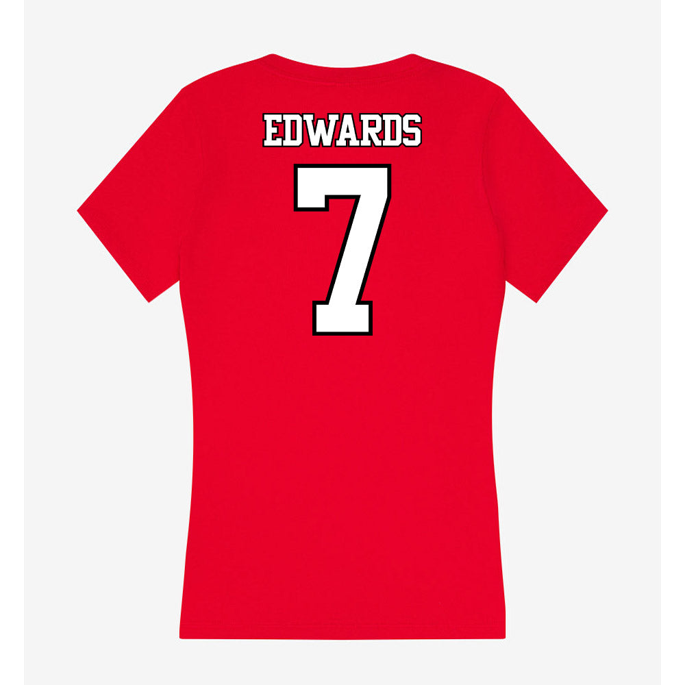 Maryland - NCAA Football : Gavin Edwards - Women's V-Neck T-Shirt-1