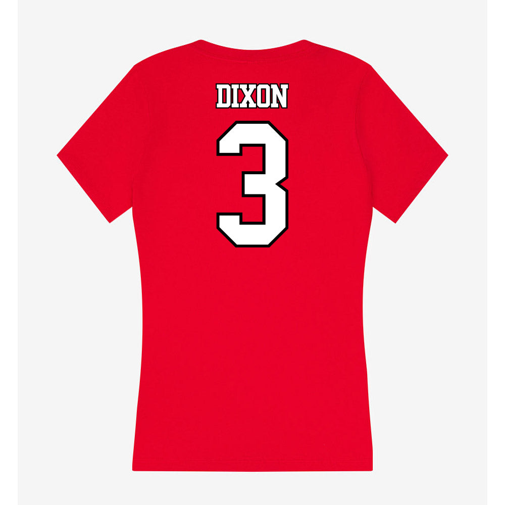 Maryland - Men's Basketball Alumni : Juan Dixon - Women's V-Neck T-Shirt-1