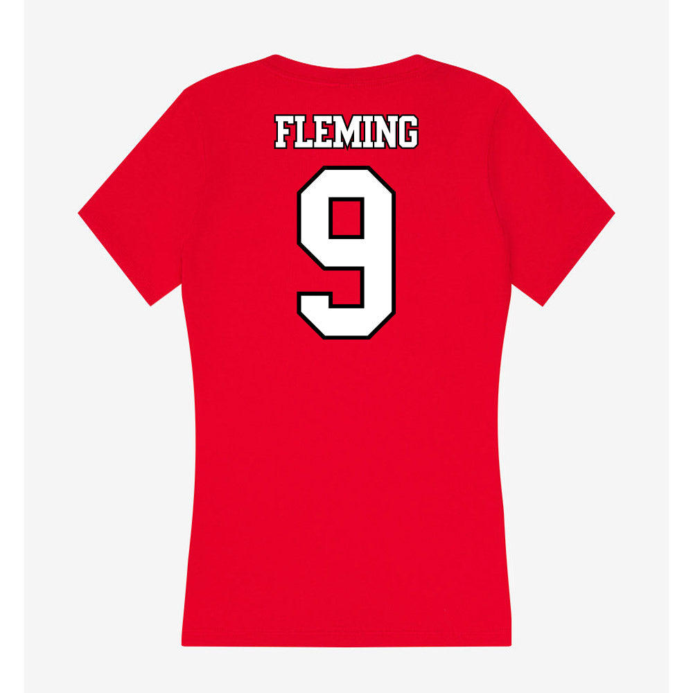 Maryland - NCAA Football : Dorian Fleming - Women's V-Neck T-Shirt-1