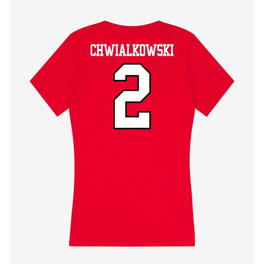 Maryland - undefined : Raina Chwialkowski - Women's V-Neck T-Shirt-1