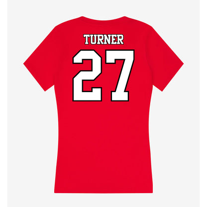 Maryland - NCAA Softball : Logan Turner - Women's V-Neck T-Shirt-1