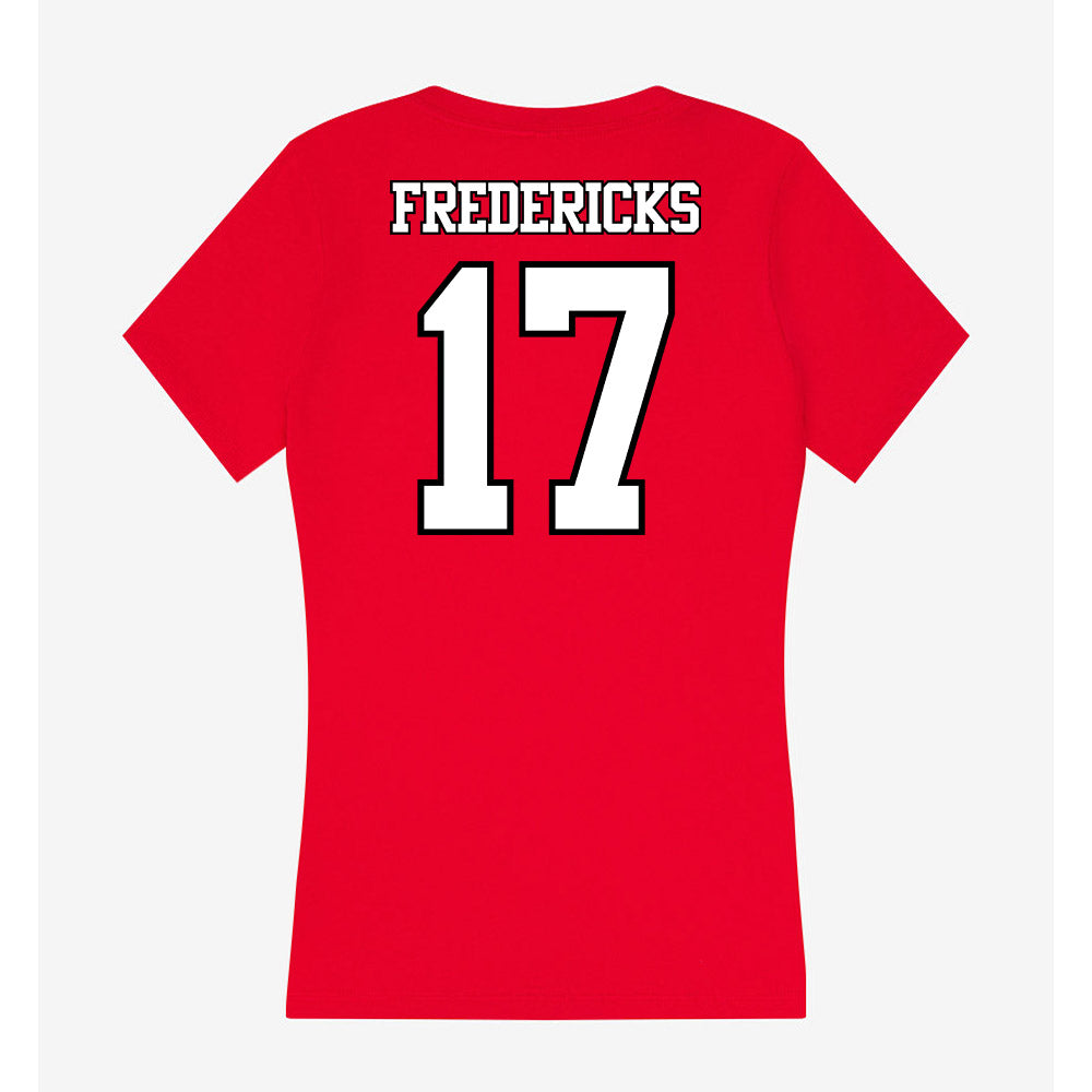 Maryland - NCAA Baseball : Joseph Fredericks - Women's V-Neck T-Shirt-1