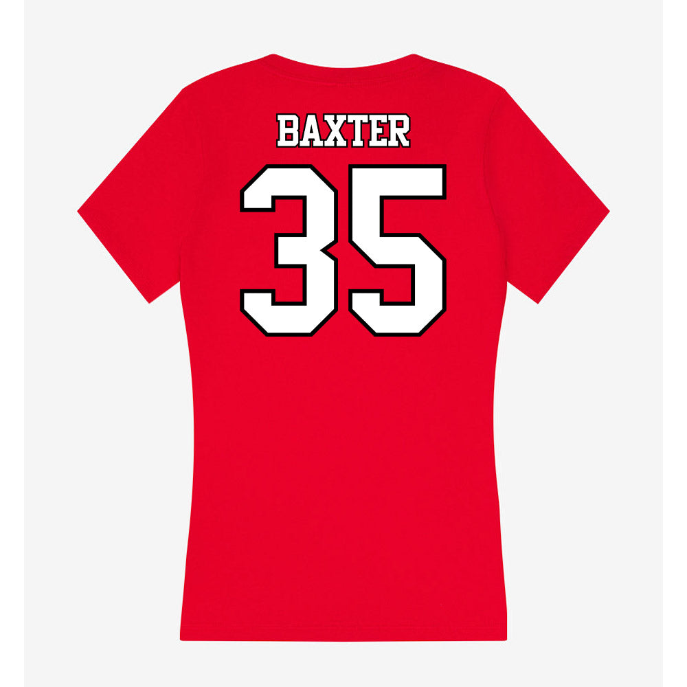 Maryland - Men's Basketball Alumni : Lonny Baxter - Women's V-Neck T-Shirt-1