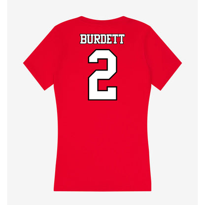 Maryland - NCAA Men's Soccer : Luke Burdett - Women's V-Neck T-Shirt-1