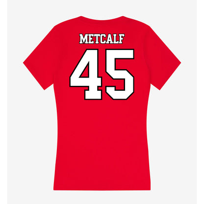 Maryland - NCAA Men's Basketball : Collin Metcalf - Women's V-Neck T-Shirt-1