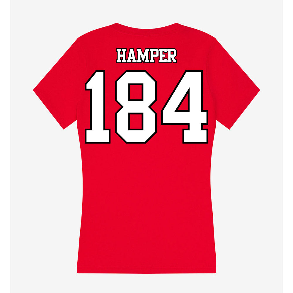 Maryland - NCAA Wrestling : Landon Hamper - Women's V-Neck T-Shirt-1