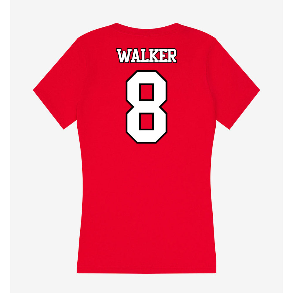 Maryland - NCAA Women's Basketball : Kyndal Walker - Women's V-Neck T-Shirt-1
