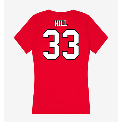 Maryland - NCAA Baseball : Aden Hill - Women's V-Neck T-Shirt-1