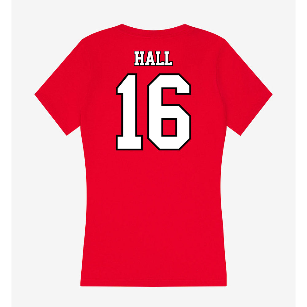 Maryland - NCAA Football : Damon Hall - Women's V-Neck T-Shirt-1