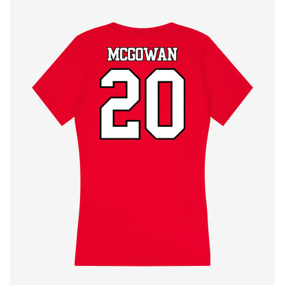 Maryland - NCAA Softball : Anna McGowan - Women's V-Neck T-Shirt-1