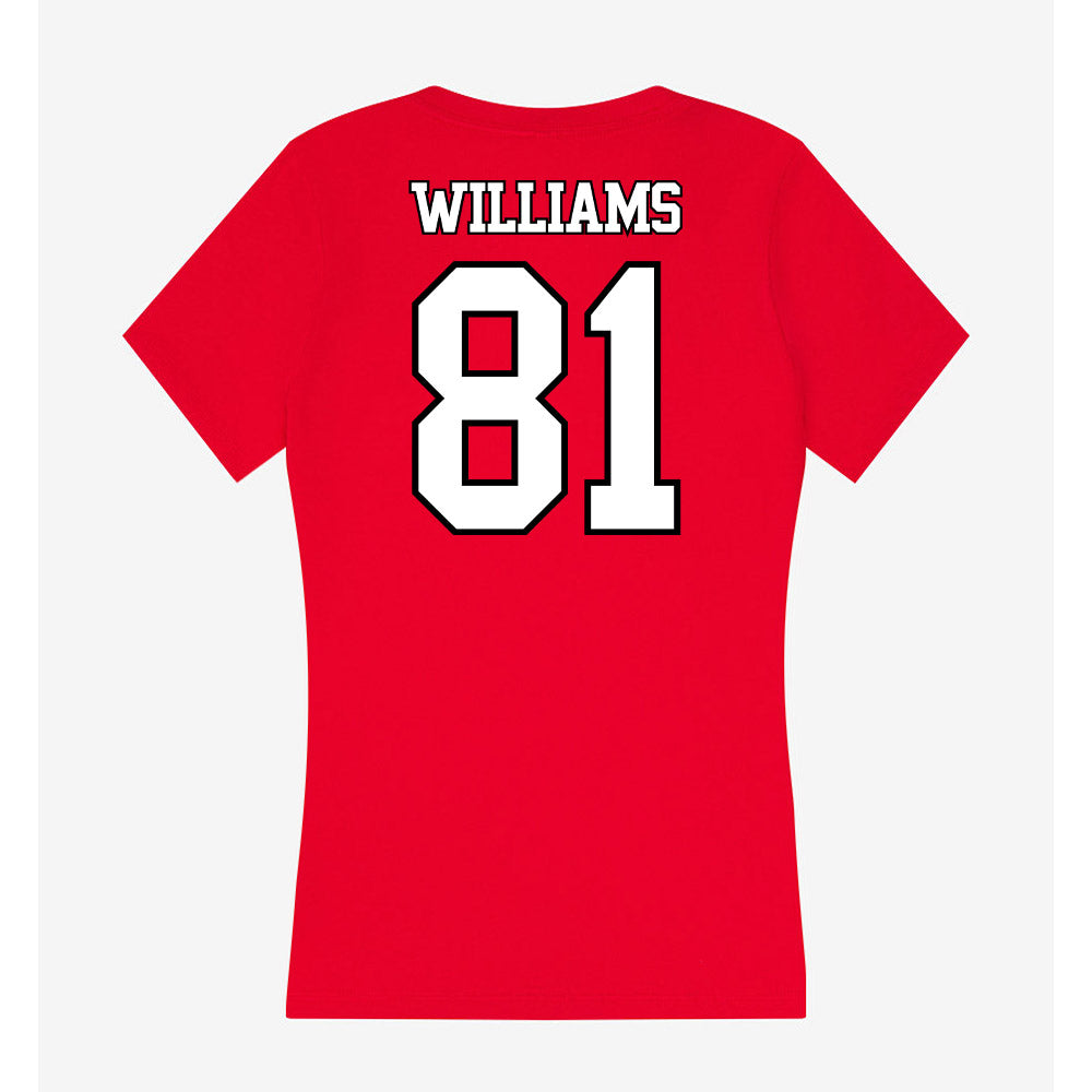 Maryland - NCAA Football : Javonte Williams - Women's V-Neck T-Shirt-1