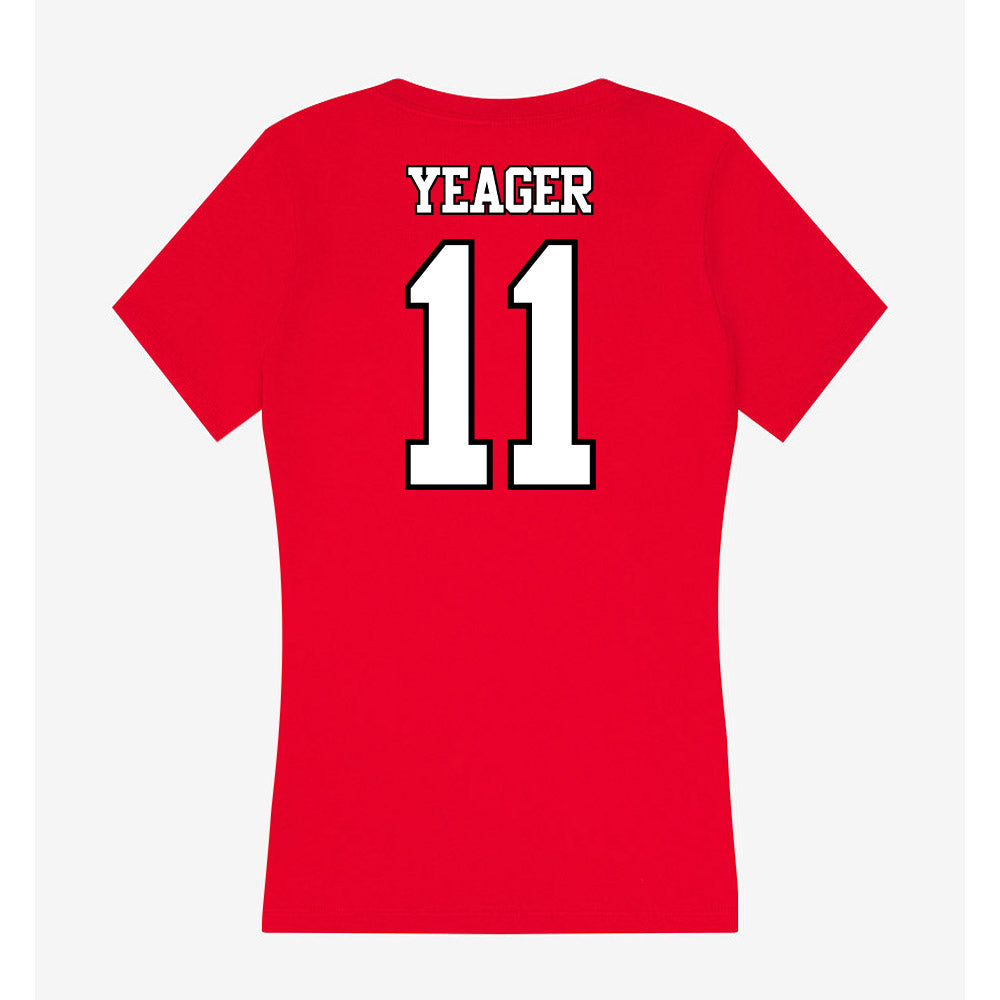 Maryland - NCAA Baseball : Jake Yeager - Women's V-Neck T-Shirt-1