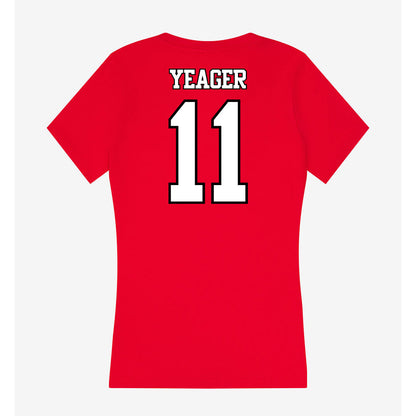 Maryland - NCAA Baseball : Jake Yeager - Women's V-Neck T-Shirt-1