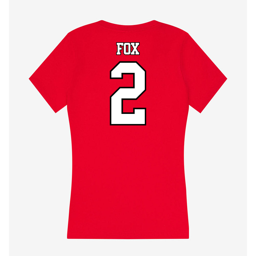 Maryland - NCAA Softball : Caroline Fox - Women's V-Neck T-Shirt-1