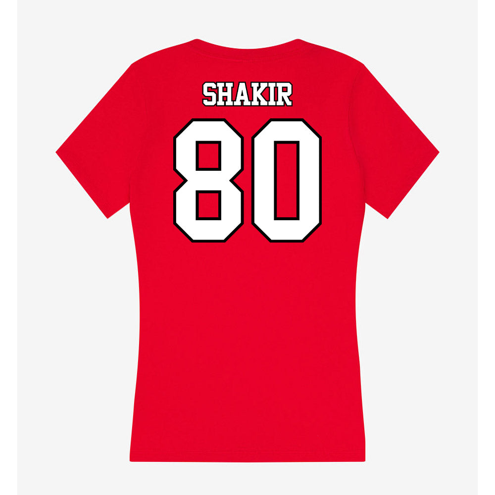 Maryland - NCAA Football : Ejani Shakir - Women's V-Neck T-Shirt-1