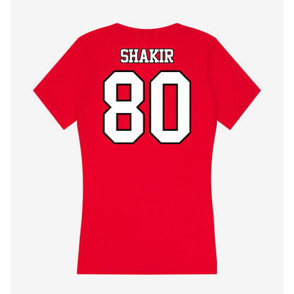 Maryland - NCAA Football : Ejani Shakir - Women's V-Neck T-Shirt-1