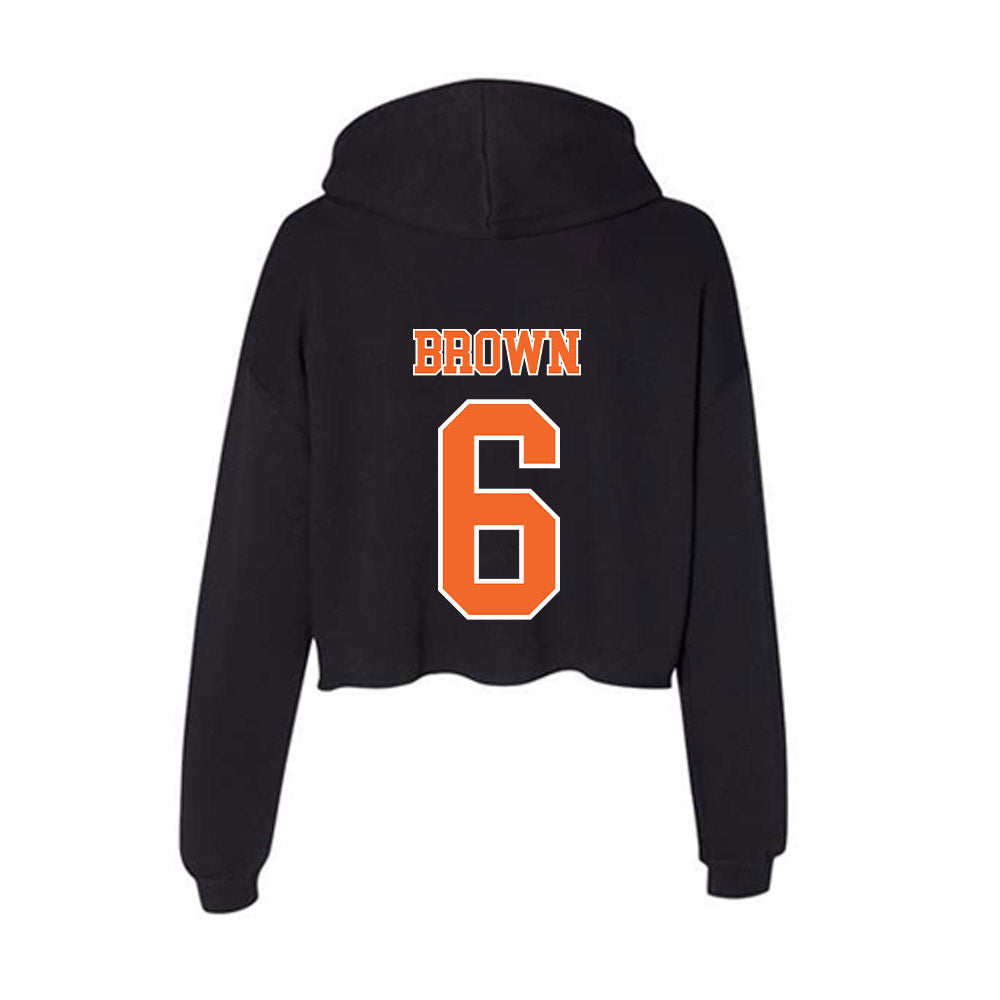 Clemson - NCAA Football : Tyler Brown - Women's Crop Fleece Hoodie-1