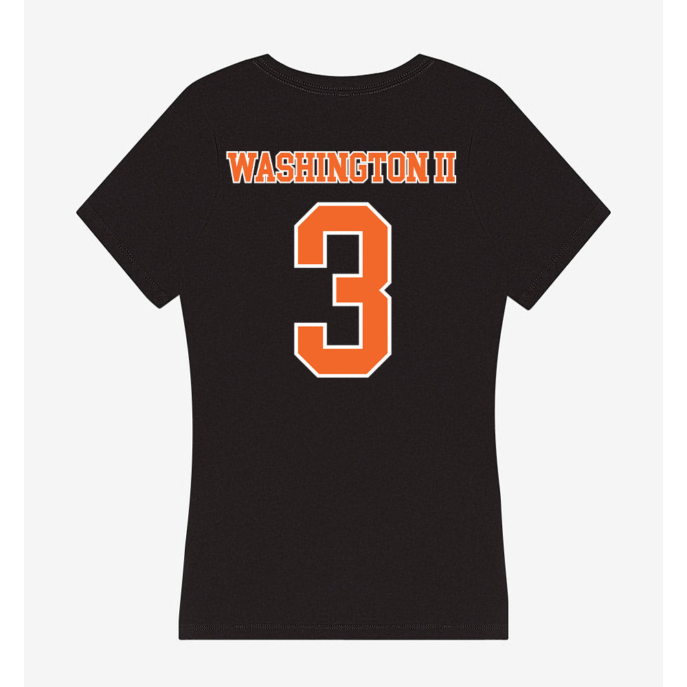 Clemson - NCAA Football : Elliot Washington II - Women's V-Neck T-Shirt-1