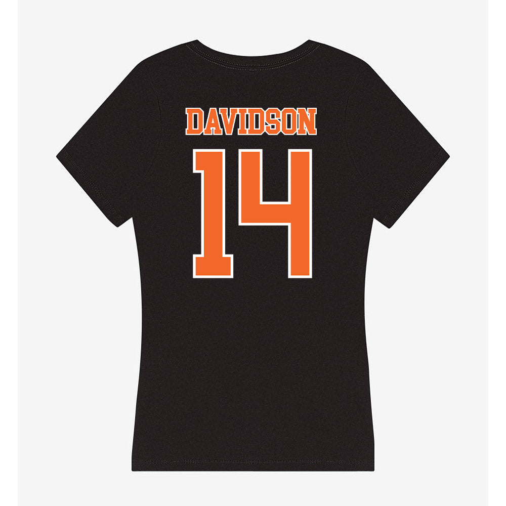 Clemson - NCAA Men's Basketball : Blake Davidson - Women's V-Neck T-Shirt-1