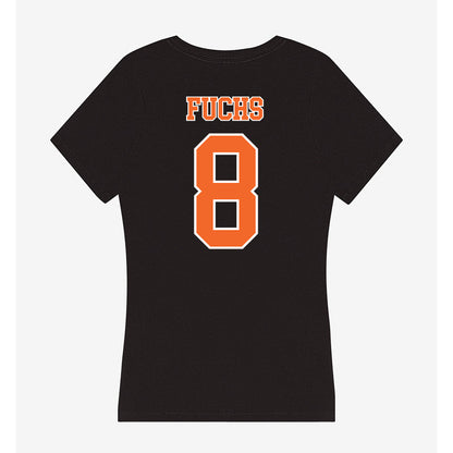 Clemson - NCAA Men's Basketball : David Fuchs - Women's V-Neck T-Shirt-1