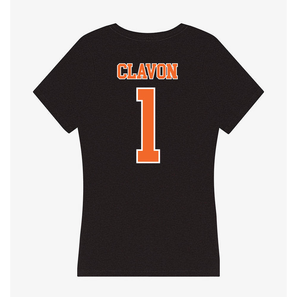 Clemson - NCAA Baseball : Bryce Clavon - Women's V-Neck T-Shirt-1