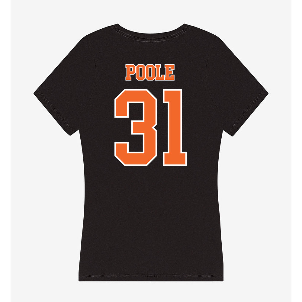 Clemson - NCAA Women's Basketball : Anya Poole - Women's V-Neck T-Shirt-1