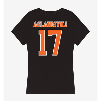 Clemson - NCAA Women's Tennis : Artemis Aslanisvili - Women's V-Neck T-Shirt-1