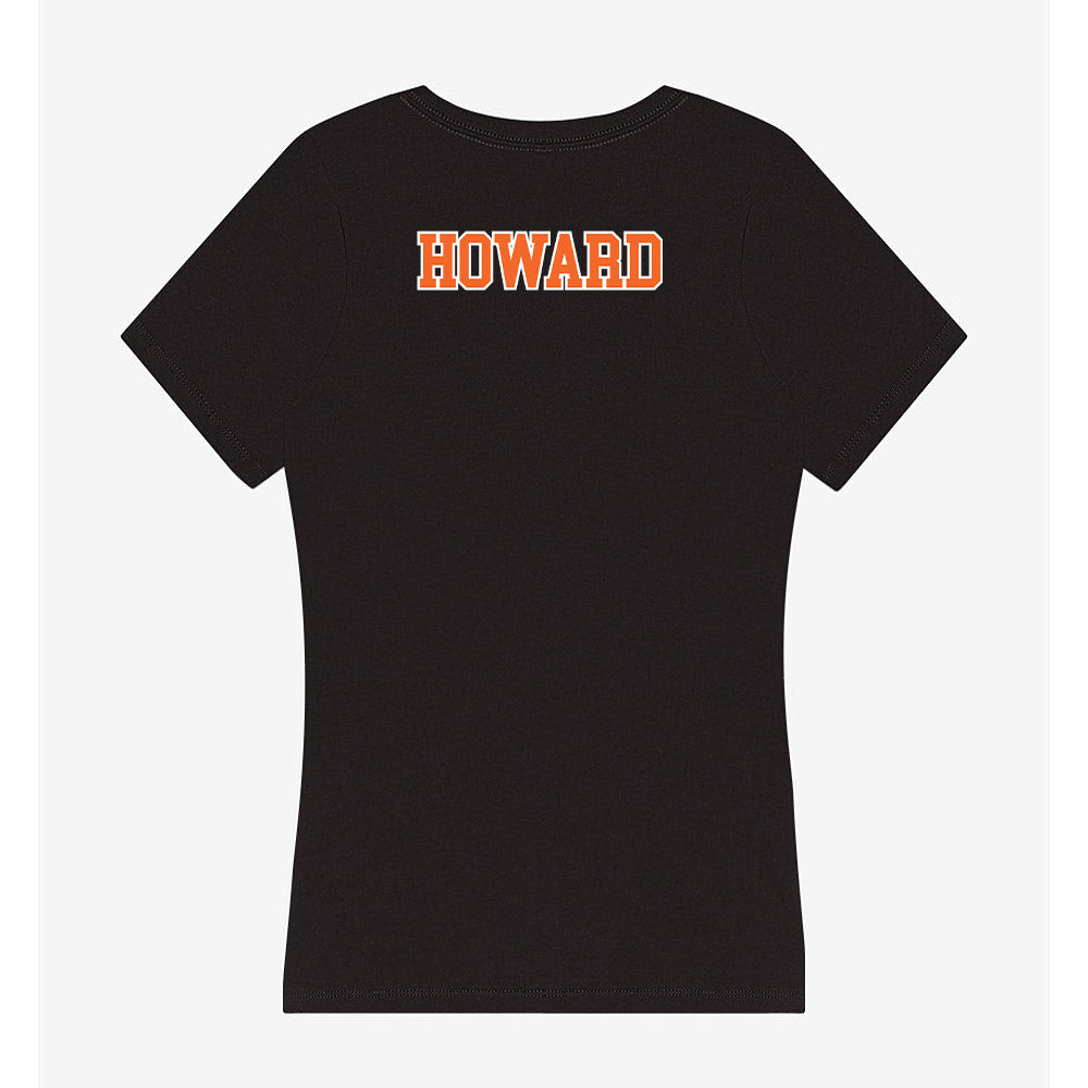 Clemson - NCAA Cheerleading : Teneia Howard - Women's V-Neck T-Shirt-1