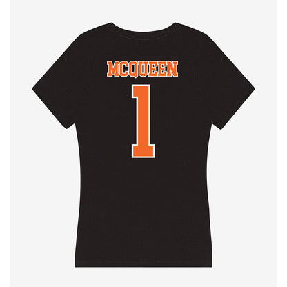 Clemson - NCAA Women's Basketball : Loyal McQueen - Women's V-Neck T-Shirt-1