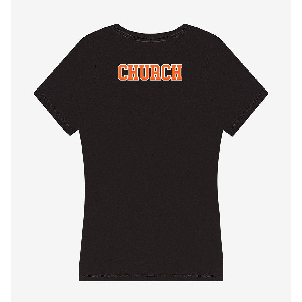 Clemson - NCAA Women's Gymnastics : Sierra Church - Women's V-Neck T-Shirt-1