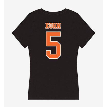 Clemson - NCAA Women's Basketball : Hannah Kohn - Women's V-Neck T-Shirt-1
