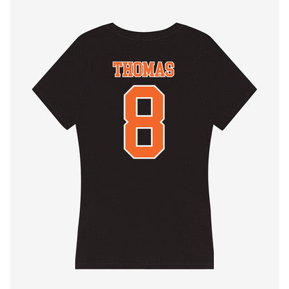 Clemson - NCAA Men's Basketball : Dallas Thomas - Women's V-Neck T-Shirt-1
