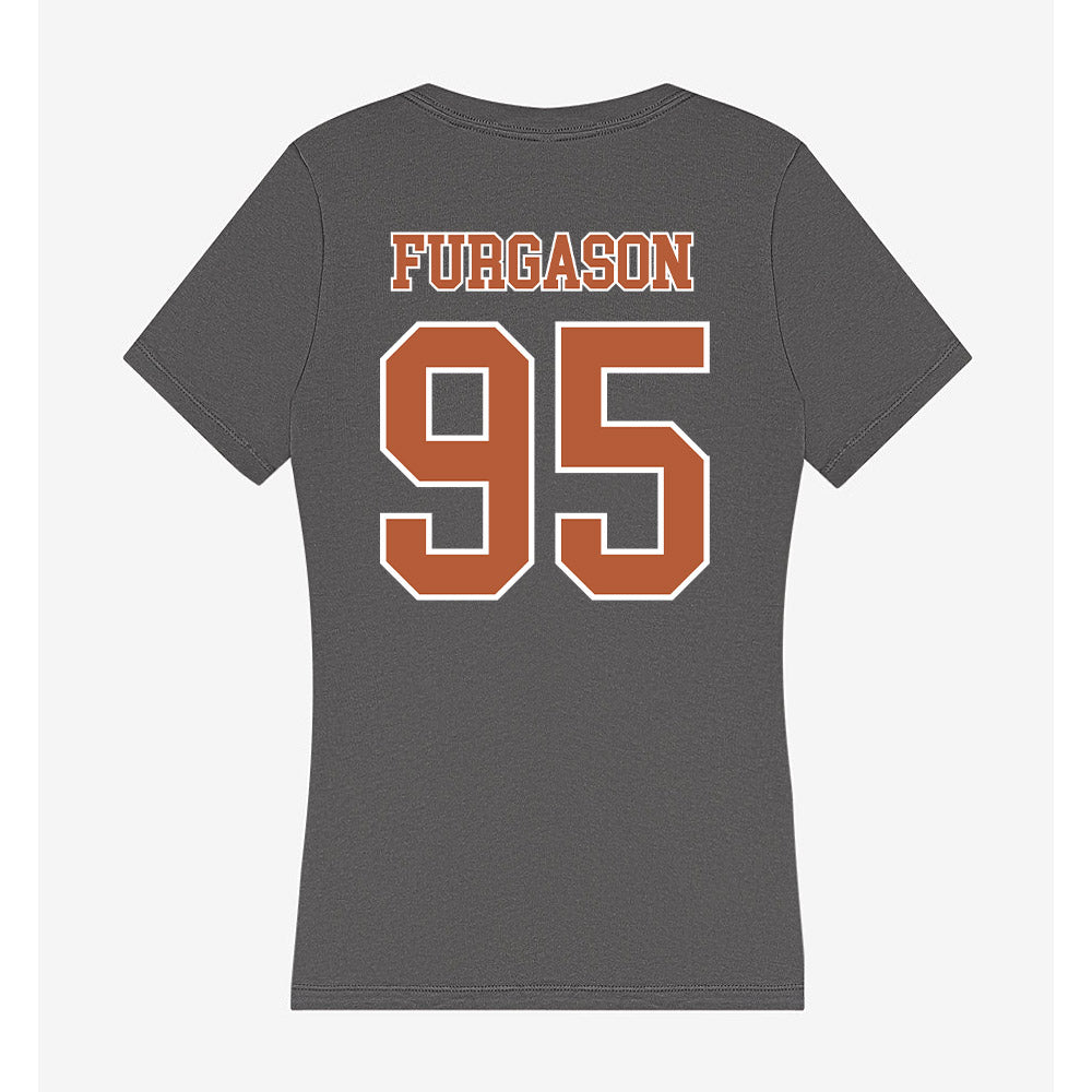 Texas - NCAA Baseball : Jadyn Furgason - Women's V-Neck T-Shirt-1
