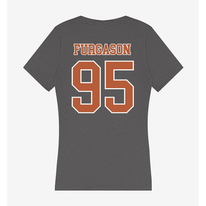 Texas - NCAA Baseball : Jadyn Furgason - Women's V-Neck T-Shirt-1