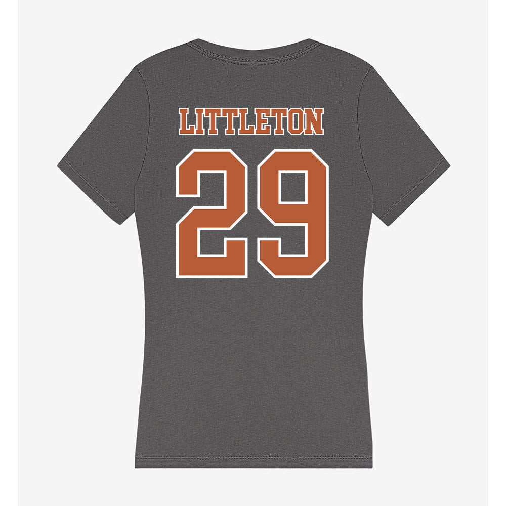 Texas - NCAA Football : Graceson Littleton - Women's V-Neck T-Shirt-1