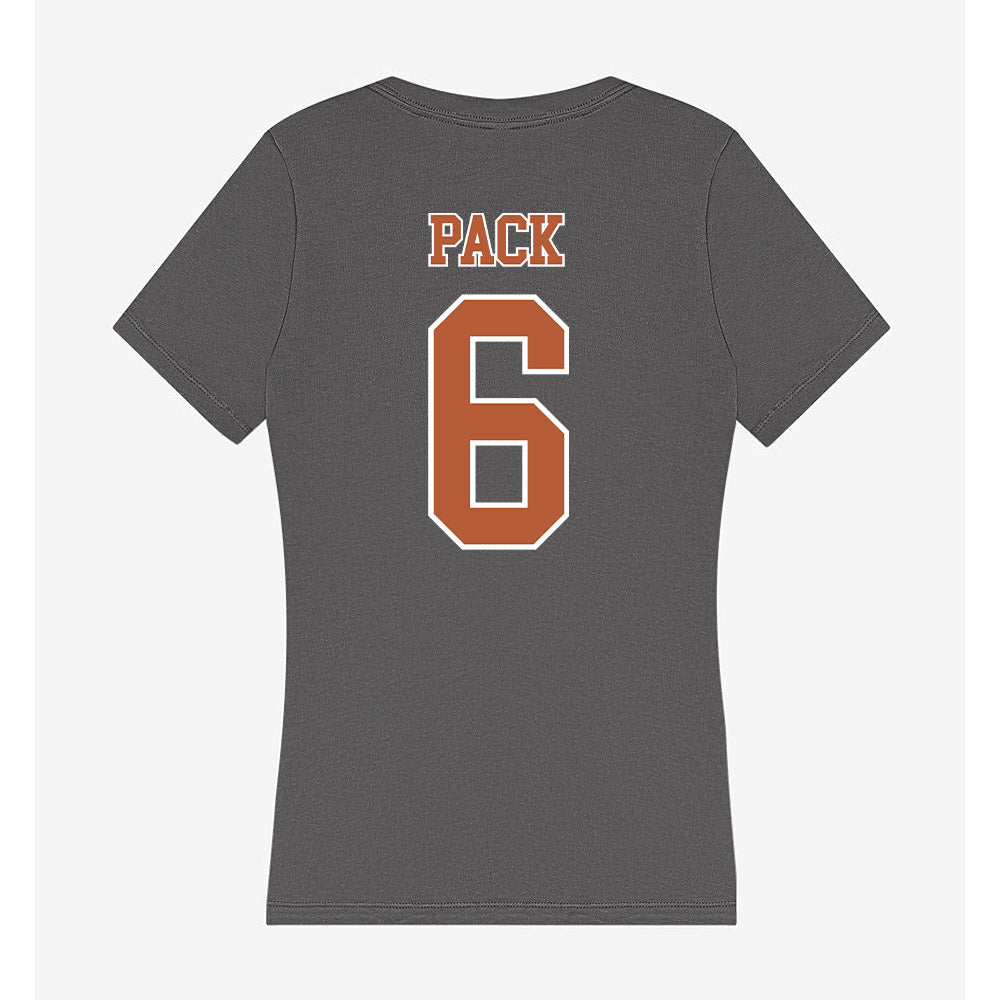 Texas - NCAA Baseball : Anthony Pack - Women's V-Neck T-Shirt-1