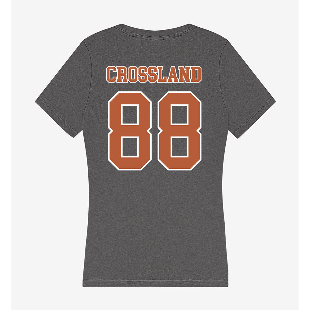 Texas - NCAA Baseball : Brett Crossland - Women's V-Neck T-Shirt-1