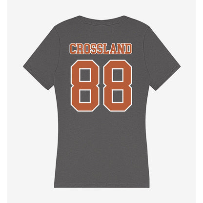 Texas - NCAA Baseball : Brett Crossland - Women's V-Neck T-Shirt-1
