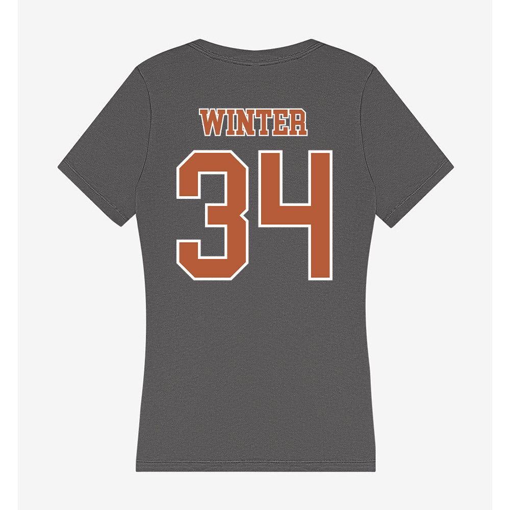 Texas - NCAA Baseball : Michael Winter - Women's V-Neck T-Shirt-1