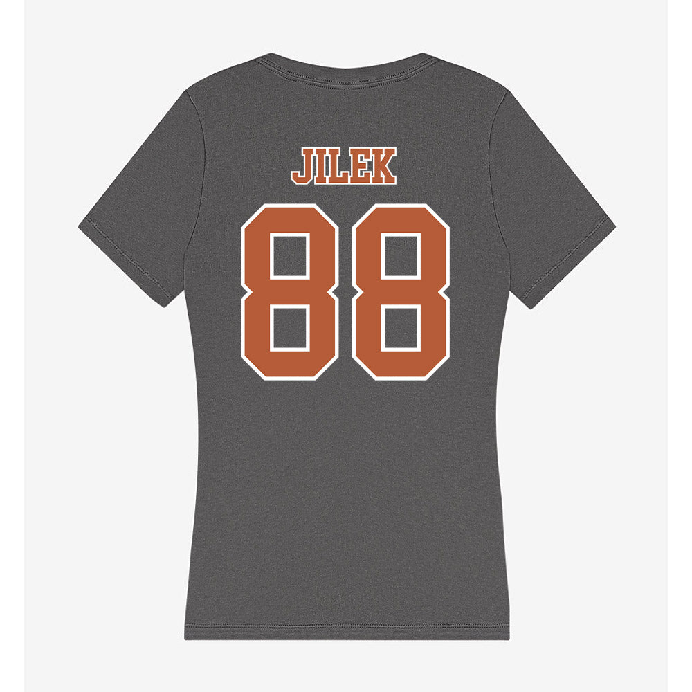 Texas - NCAA Football : Charlie Jilek - Women's V-Neck T-Shirt-1
