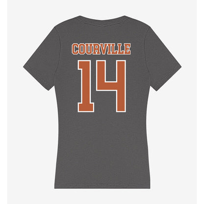 Texas - NCAA Baseball : Presley Courville - Women's V-Neck T-Shirt-1