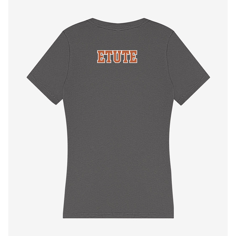 Texas - NCAA Women's Basketball : Isi Etute - Women's V-Neck T-Shirt-1