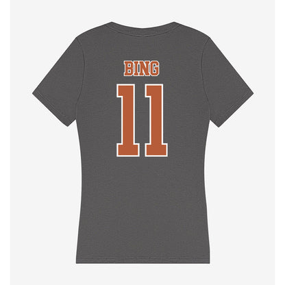 Texas - NCAA Baseball : Kade Bing - Women's V-Neck T-Shirt-1