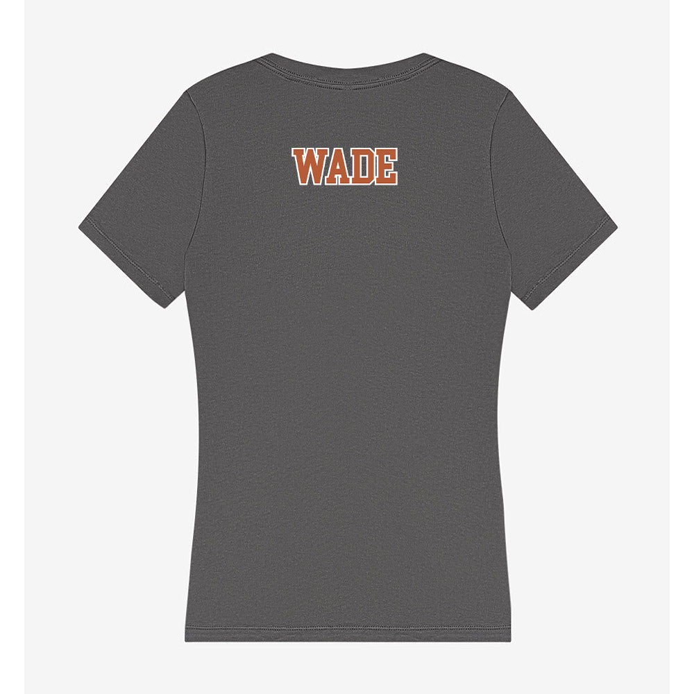 Texas - NCAA Women's Track & Field : Emma Wade - Women's V-Neck T-Shirt-1