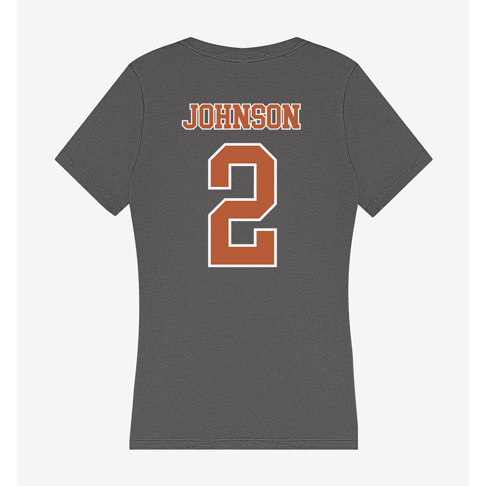 Texas - NCAA Men's Basketball : Isaiah Johnson - Classic Shersey Women's V-Neck T-Shirt-1
