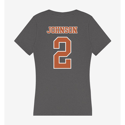 Texas - NCAA Men's Basketball : Isaiah Johnson - Classic Shersey Women's V-Neck T-Shirt-1