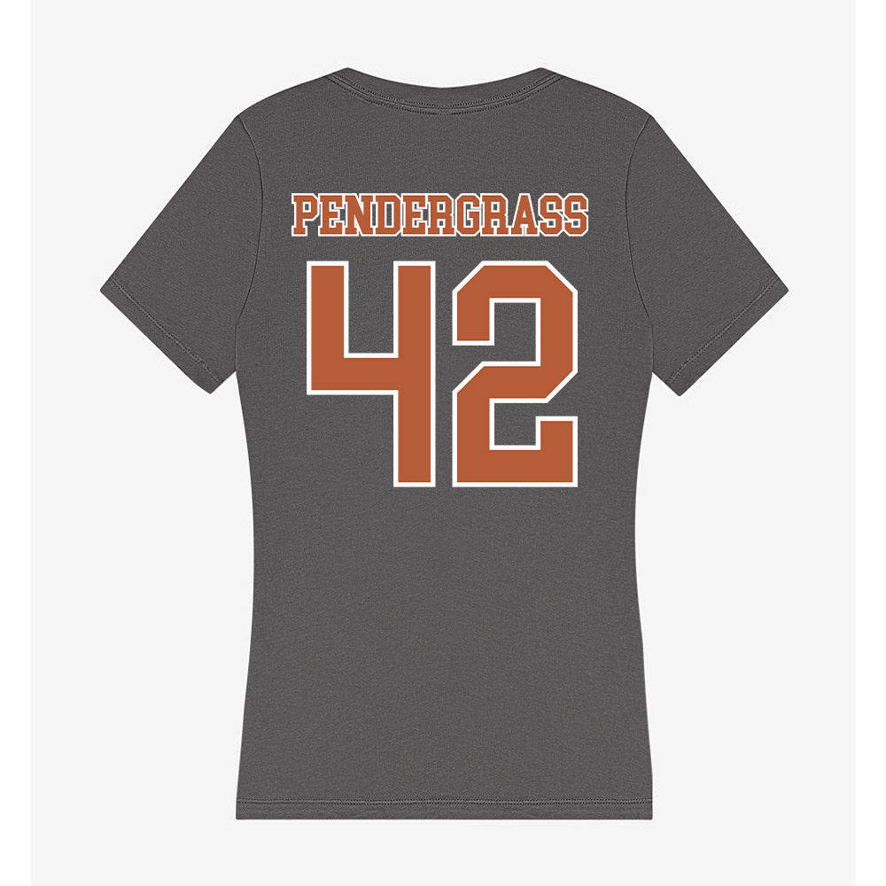 Texas - NCAA Baseball : Dariyan Pendergrass - Women's V-Neck T-Shirt-1