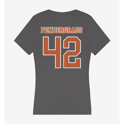 Texas - NCAA Baseball : Dariyan Pendergrass - Women's V-Neck T-Shirt-1