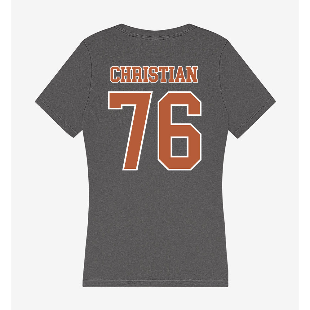 Texas - NCAA Football : Jackson Christian - Women's V-Neck T-Shirt-1