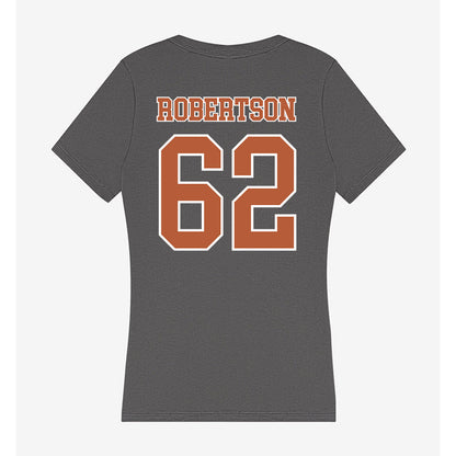 Texas - NCAA Football : Connor Robertson - Women's V-Neck T-Shirt-1